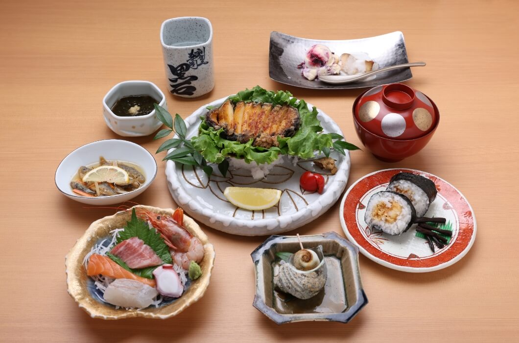 あわび定食